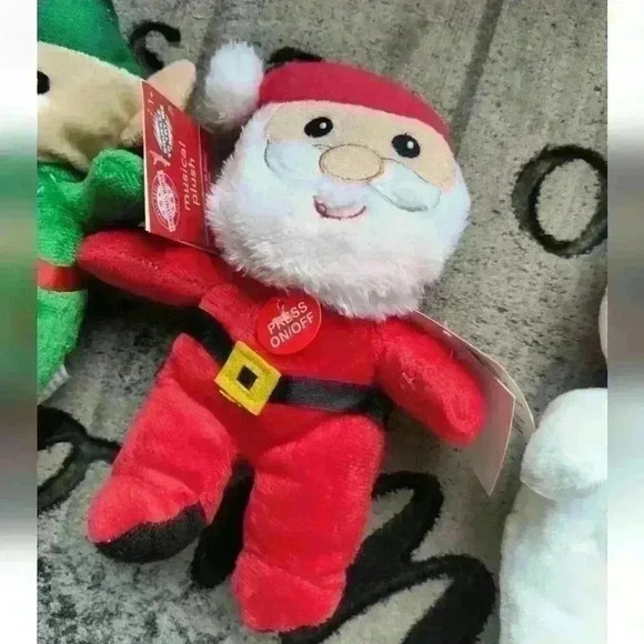 Christmas House Musical Singing Plushes Snowman, Elf & Santa Claus Set O… - Picture 3 of 8